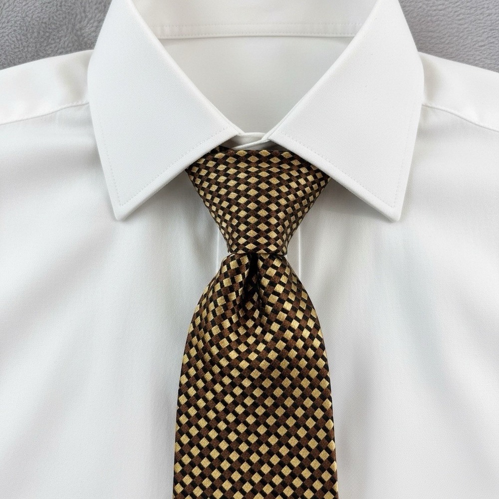 Charvet Place Vedome Necktie Mens Multicolor Silk Micro‎ Geometric Diamond Print